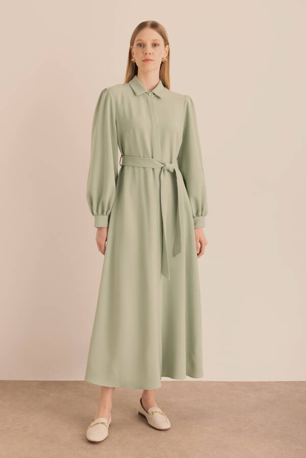 Dokuma Gömlek Elbise - Aker