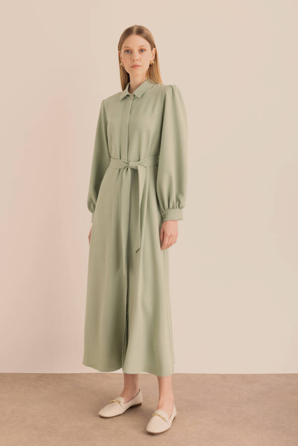 Dokuma Gömlek Elbise - 4