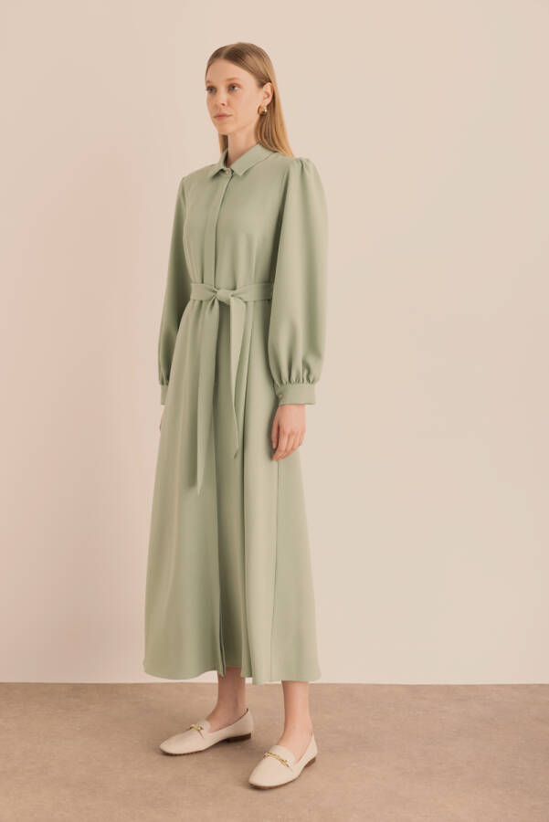 Dokuma Gömlek Elbise - 5