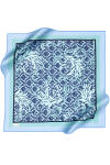 Açık Mavi 90X90 İpek Twill Eşarp - 1