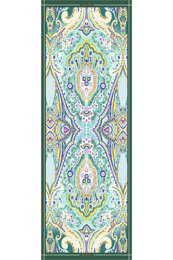 Etnik Desenli 70X200 Arancia İpek Tivil Etol - 1