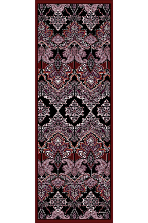 Bordo 70X200 İpek Twill Şal - 1