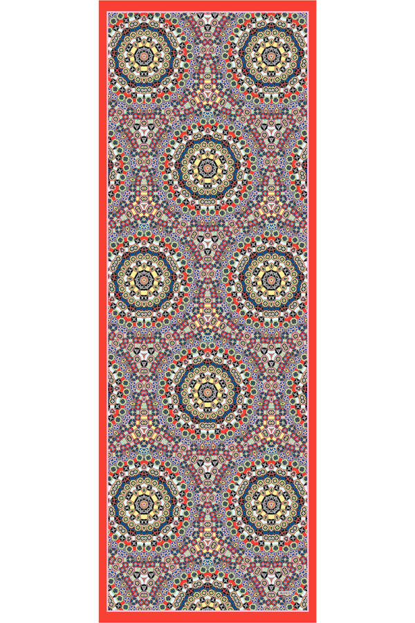 Kırmızı 70X200 İpek Twill Şal - ARANCIA