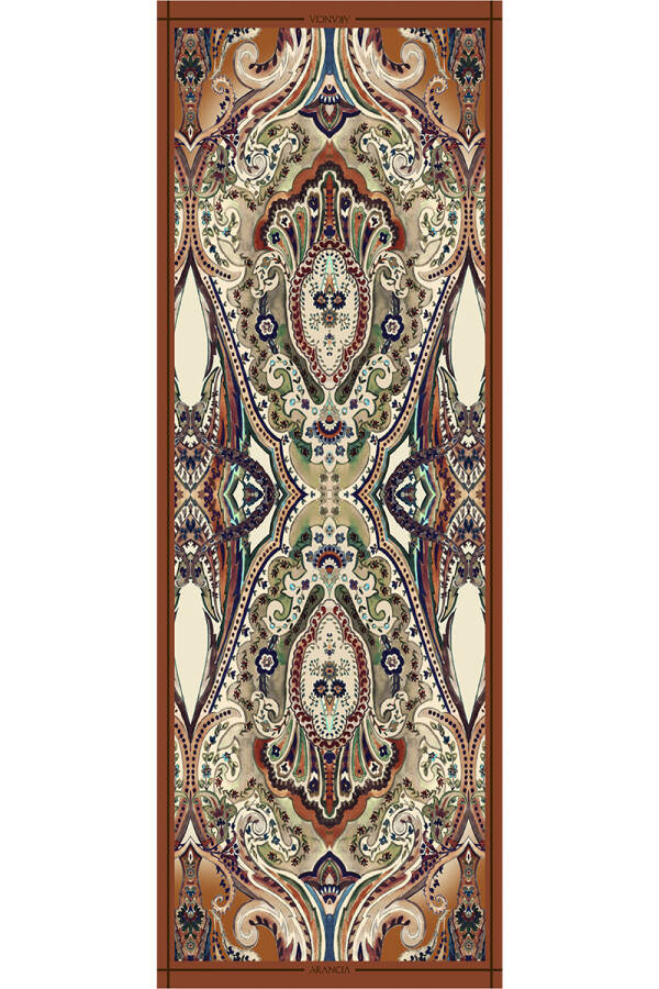 Etnik Desenli 70X200 Arancia İpek Tivil Etol - Arancia