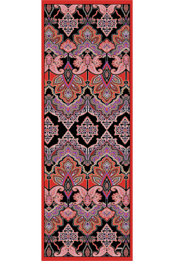 Kırmızı 70X200 İpek Twill Şal - ARANCIA