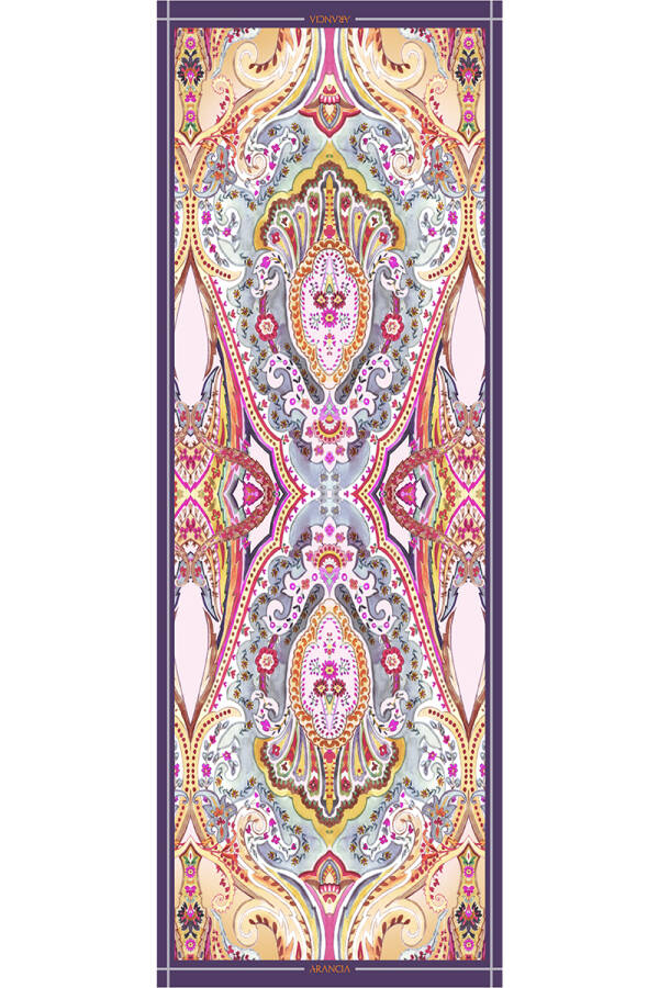 Etnik Desenli 70X200 Arancia İpek Tivil Etol - Arancia