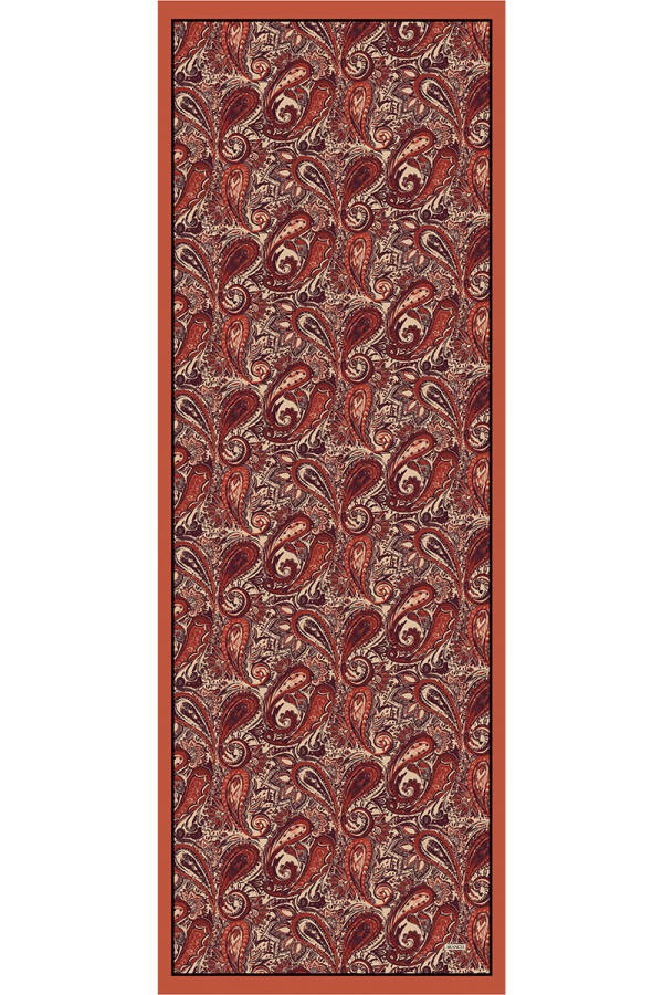 Etnik Desenli 70X200 Arancia İpek Tivil Etol - Arancia