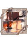 Turuncu 90X90 İpek Twill Eşarp 