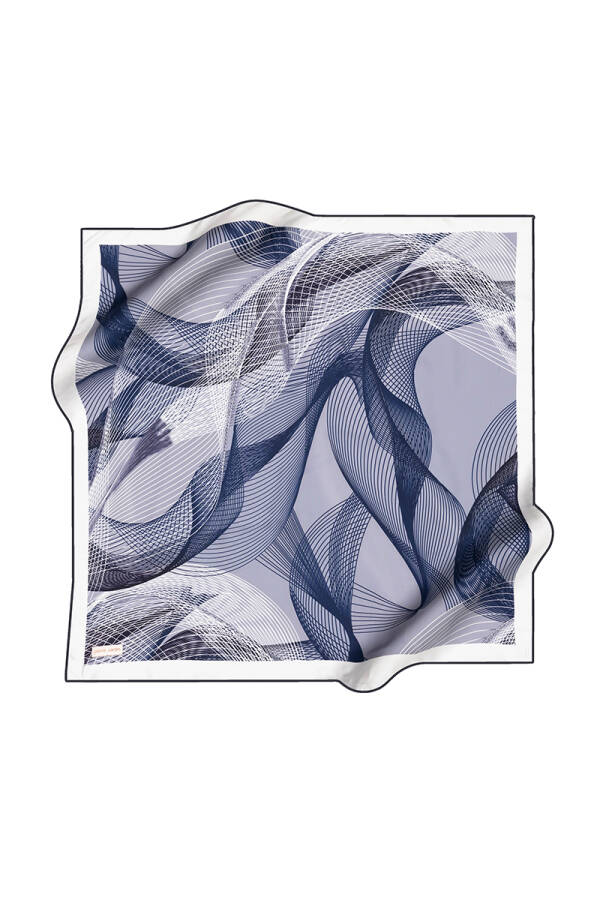 Fırça Desenli Pierre Cardin Krep Saten Eşarp - 1