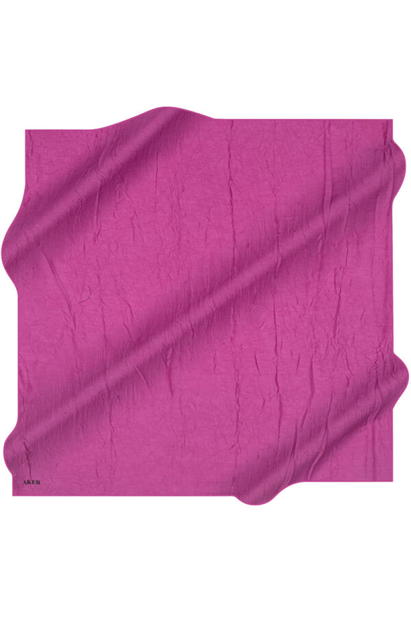 Koyu Pembe 100X100 Kraş Eşarp - 1