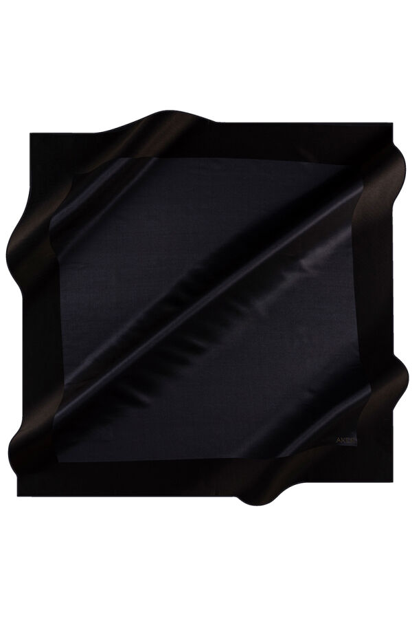 Siyah 100X100 Swarovski Eşarp - Aker