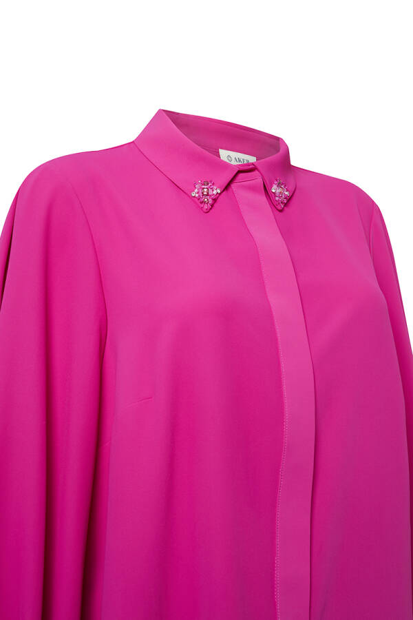 Fuşya Balon Kol Bluz - Aker (1)