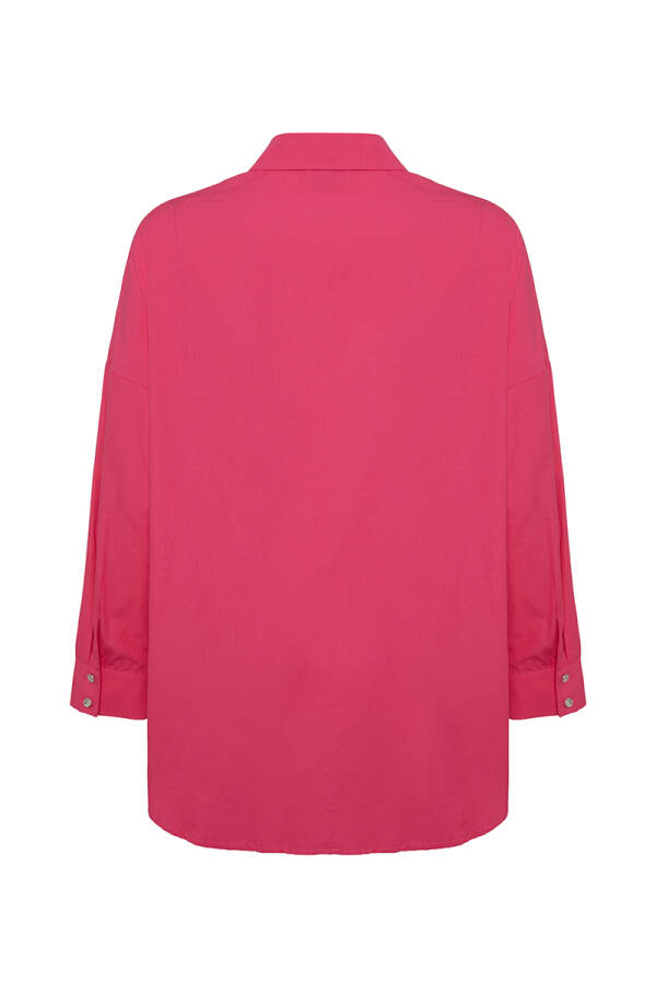 Fuşya Basic Cotton Bluz - 3