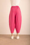 Fuşya Beli Lastikli Tencel Cotton Pantolon - 7