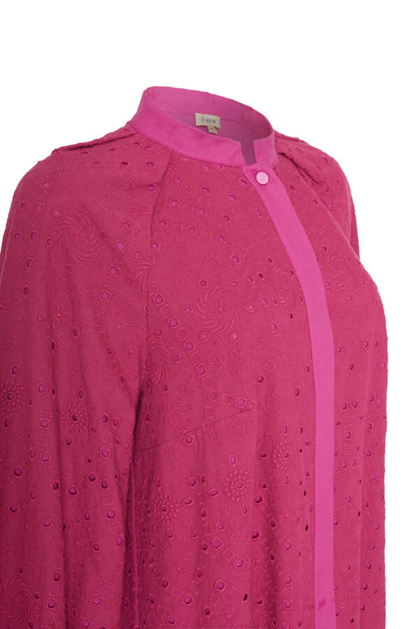 Fuşya Brode Bluz - Aker (1)