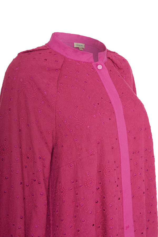 Fuşya Brode Bluz - Aker (1)