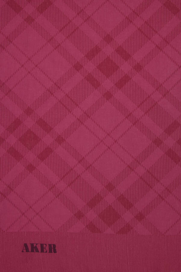 Fuşya Ekose Şal - Aker (1)