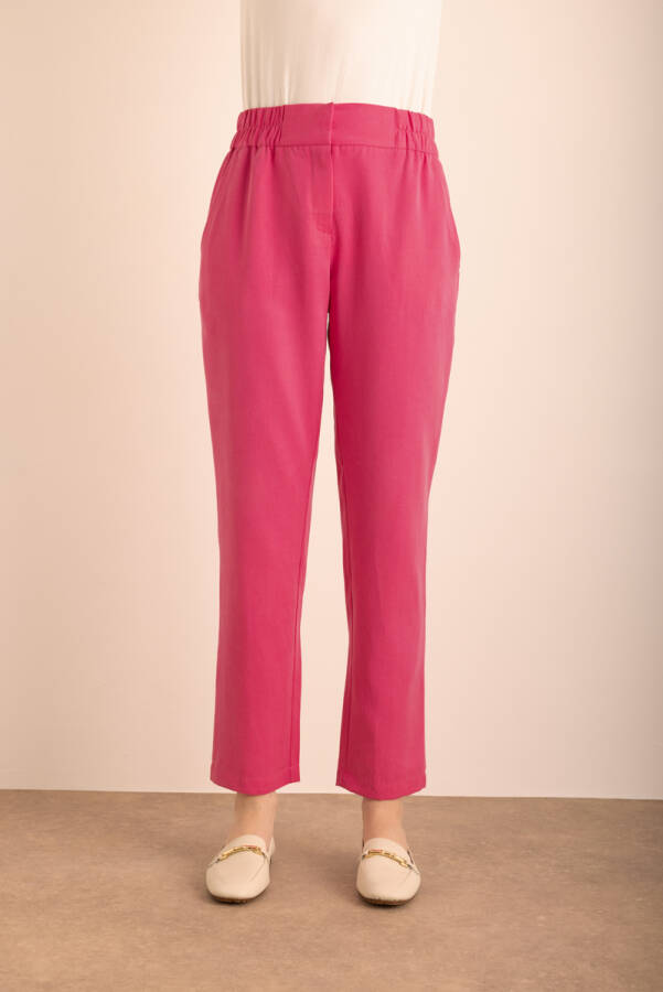 Fuşya Tencel Cotton Pantolon - 3