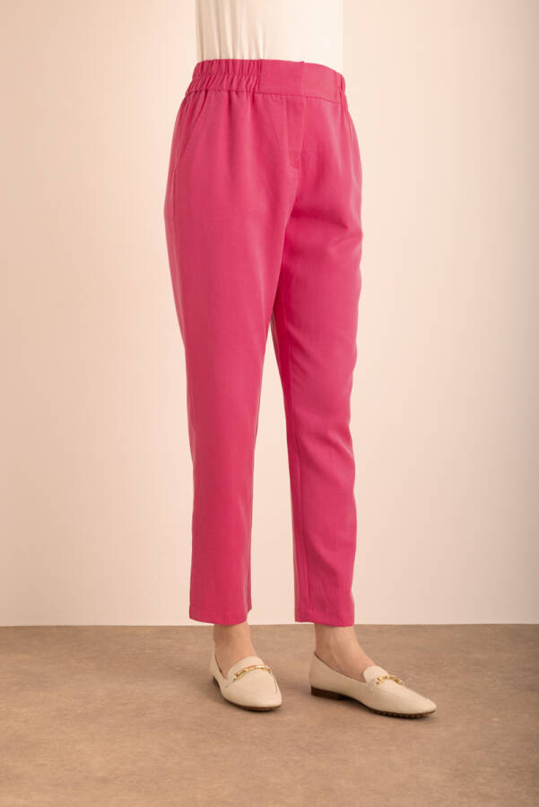 Fuşya Tencel Cotton Pantolon - 6
