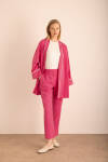 Fuşya Tencel Cotton Pantolon 