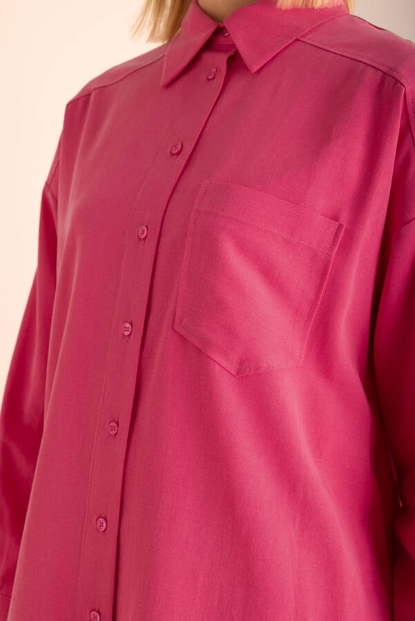 Fuşya Tencel Cotton Tunik - 3