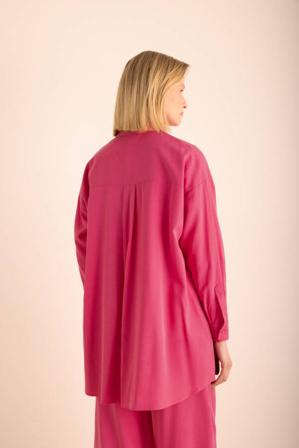 Fuşya Tencel Cotton Tunik - 6