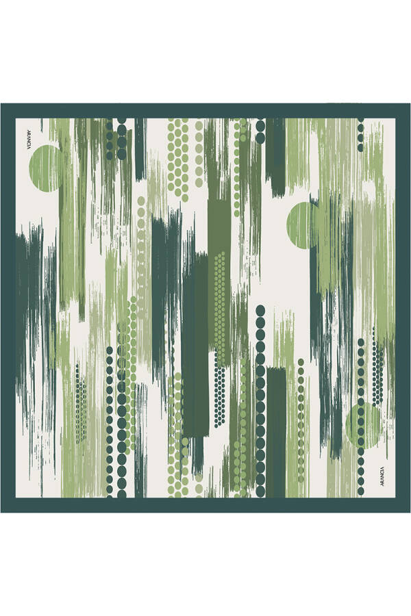 Yeşil 90X90 İpek Twill Eşarp - ARANCIA