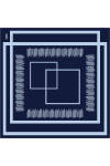 Lacivert 90X90 İpek Twill Eşarp - 1