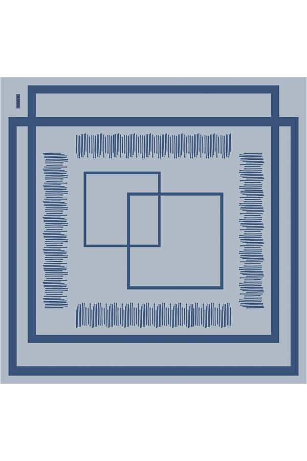 Açık Mavi 90X90 İpek Twill Eşarp - ARANCIA