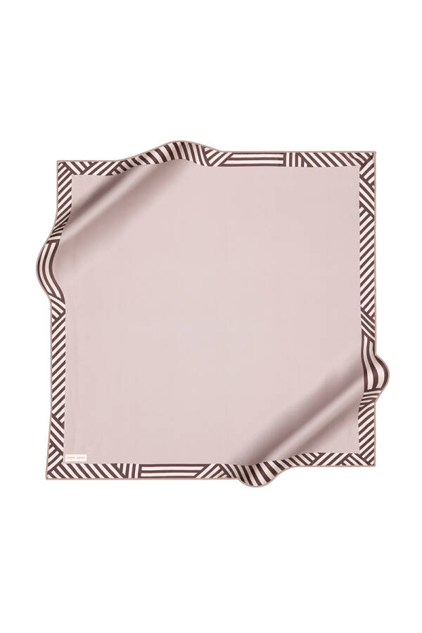 Geometrik Desenli Pierre Cardin Krep Saten Eşarp - 1