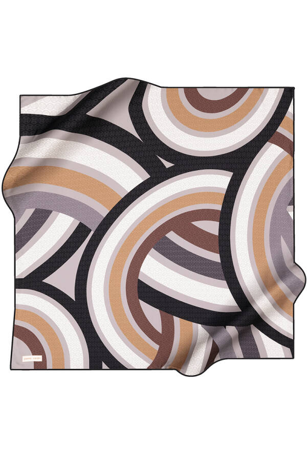 Geometrik Desenli Pierre Cardin İpek Tivil Eşarp - Pierre Cardin