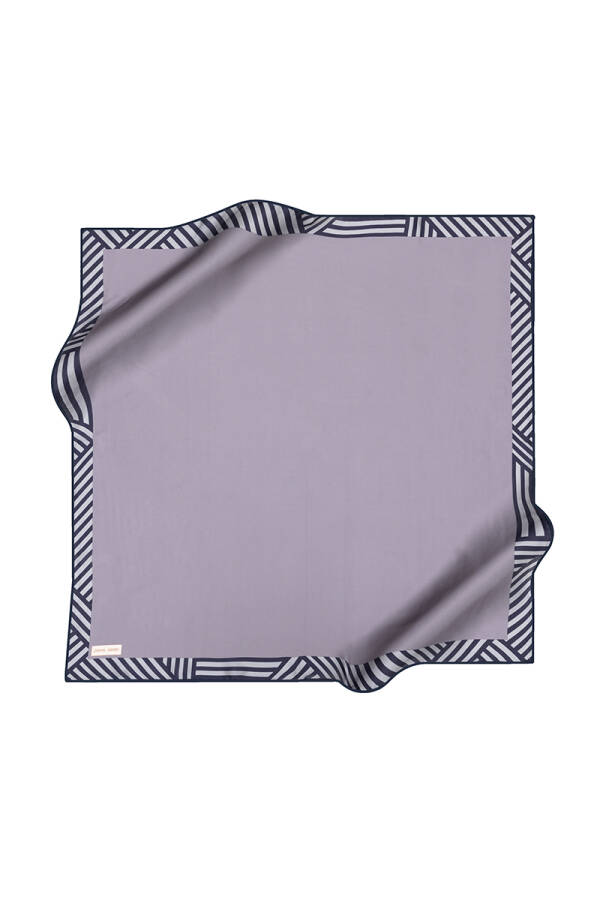 Renkli 90X90 İpek Krep Saten Eşarp - 1