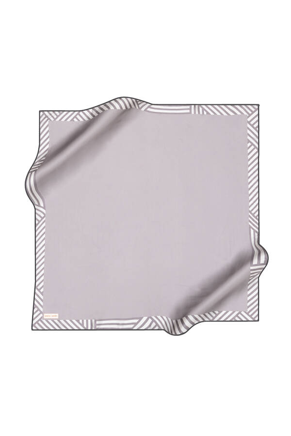 Renkli 90X90 İpek Krep Saten Eşarp - Pierre Cardin