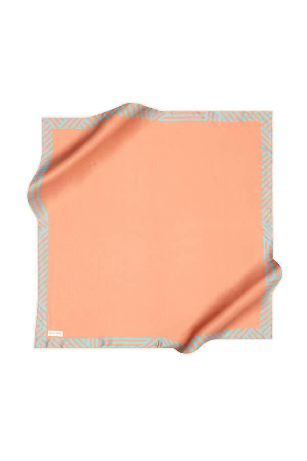 Geometrik Desenli Pierre Cardin Krep Saten Eşarp - 1