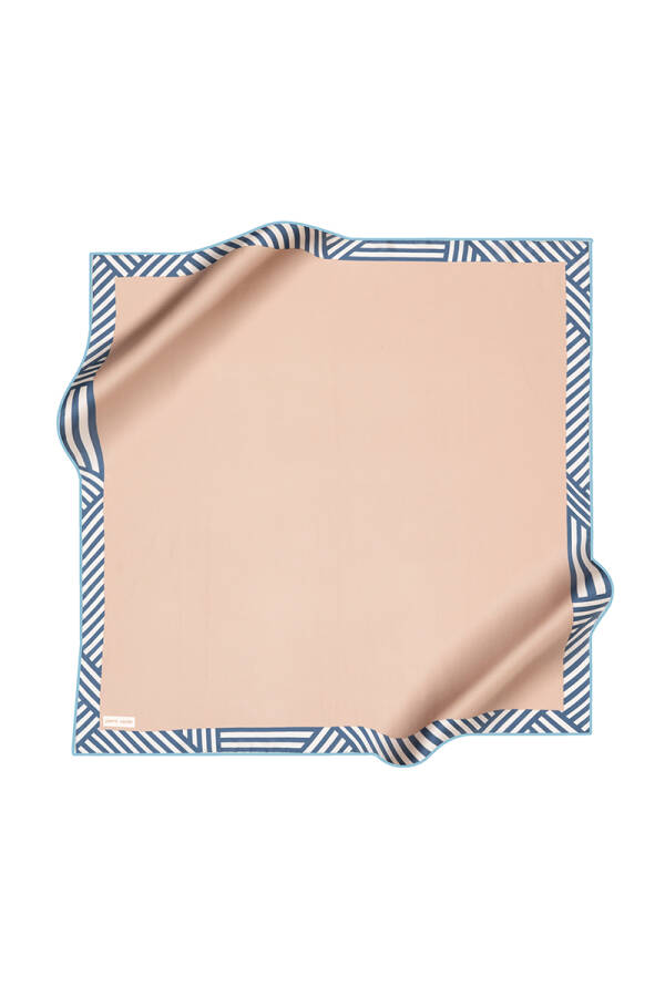 Geometrik Desenli Pierre Cardin Krep Saten Eşarp - 1