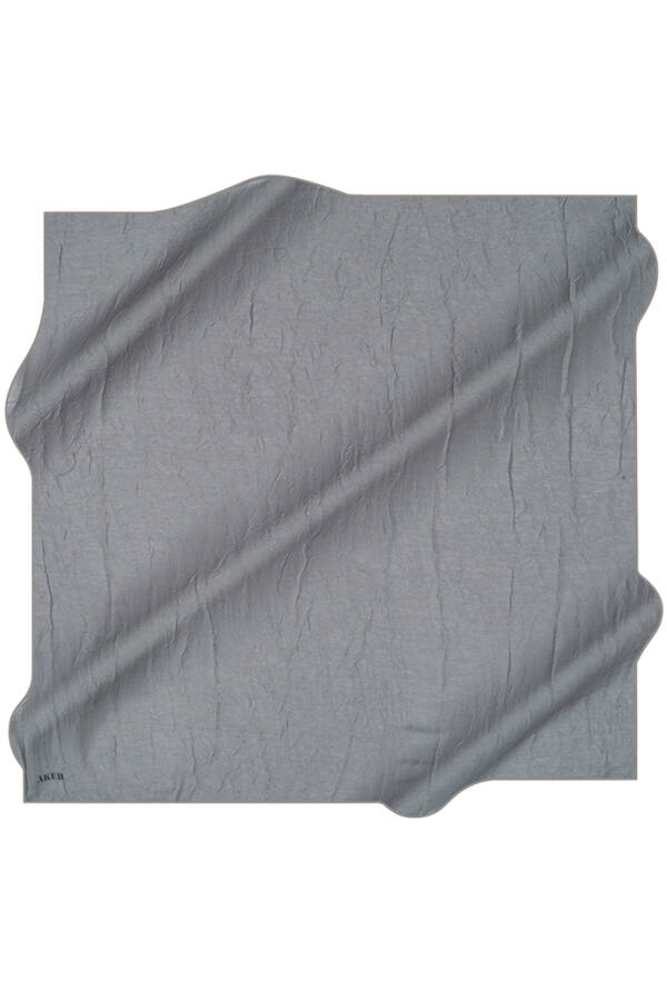 Gri 100X100 Kraş Eşarp - Aker