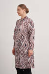 Gri 15789112 Geometrik Desenli Tunik - 2