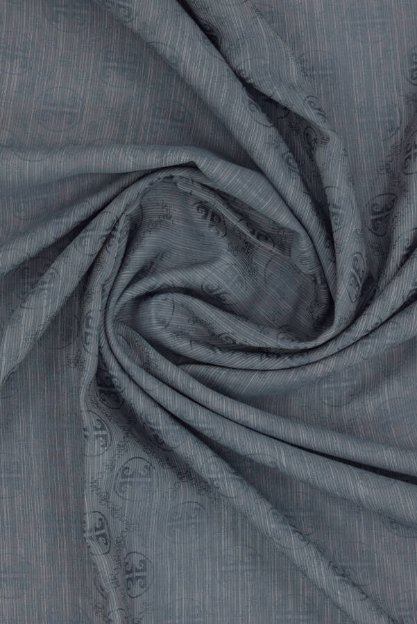 Gri 100X100 K.Pierre Cardın Logolu İpek Koton Jakar - Pierre Cardin (1)