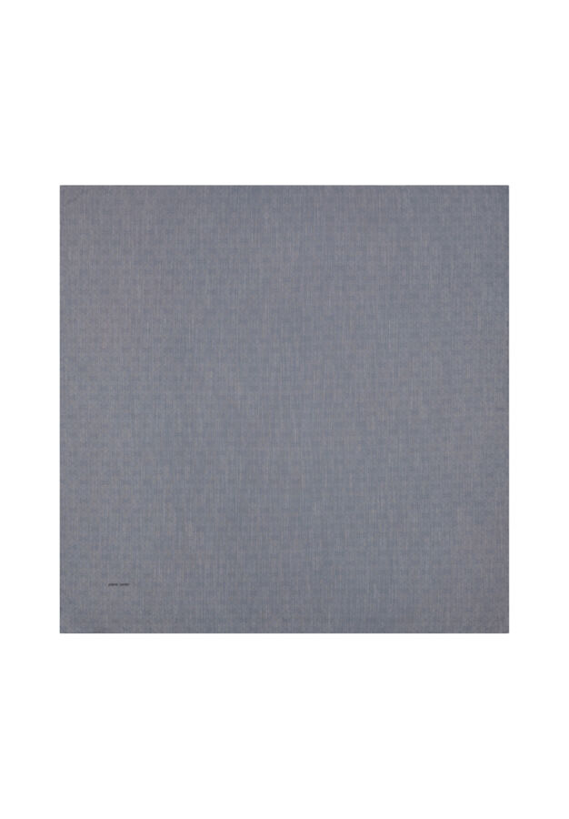 Taş 100X100 Pierre Cardın Logolu İpek Koton Jakar Eşarp - Pierre Cardin
