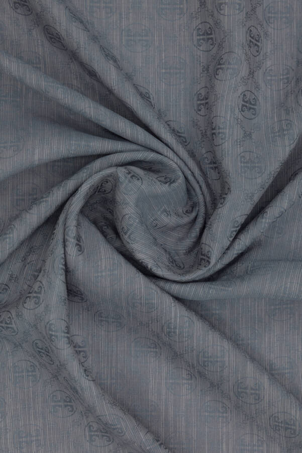 Gri 100X100 K.Pierre Cardın Logolu İpek Koton Jakar - Pierre Cardin (1)