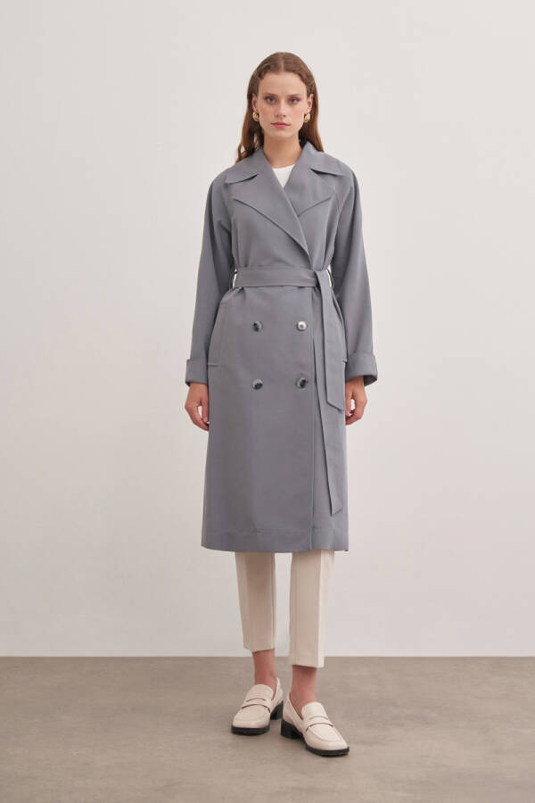 Gri 7163111 Regular Trençkot - Aker