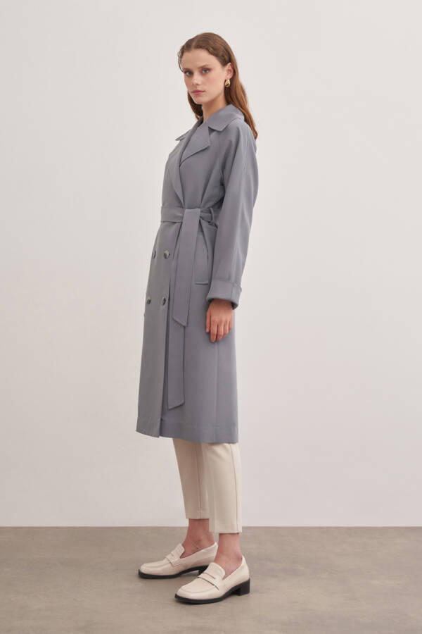 Gri 7163111 Regular Trençkot - 2