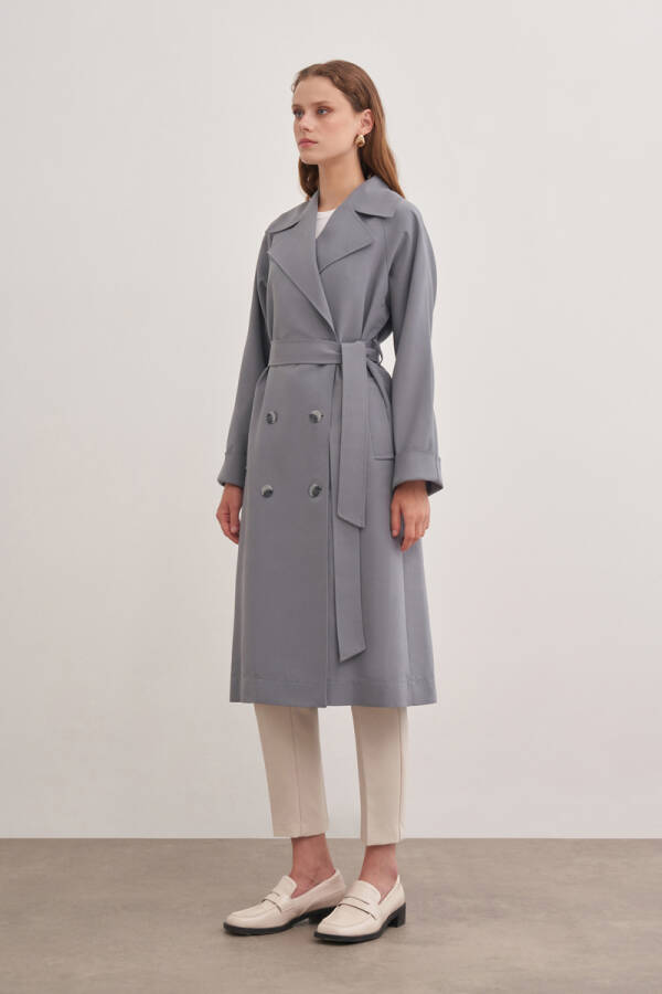 Gri 7163111 Regular Trençkot - Aker (1)