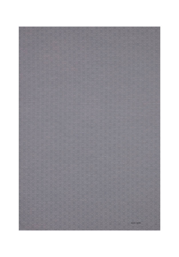 Gri 75X190 CM K.Pierre Cardin Logolu İpek Koton Jakar Etol - 1