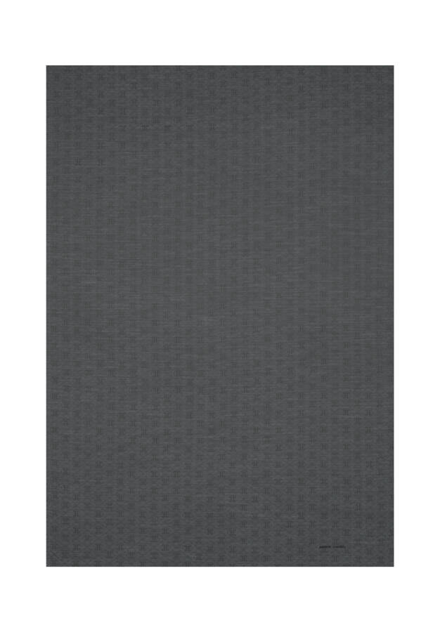 Gri 75X190 CM K.Pierre Cardin Logolu İpek Koton Jakar Etol - 1