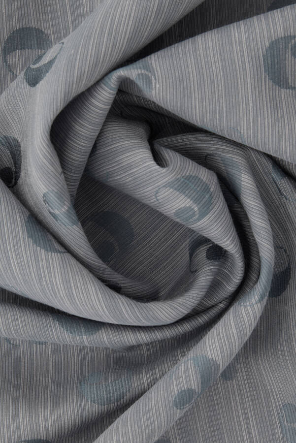 Gri 75X200 B.Cacharel Logolu İpek Koton Jakar Etol - 2