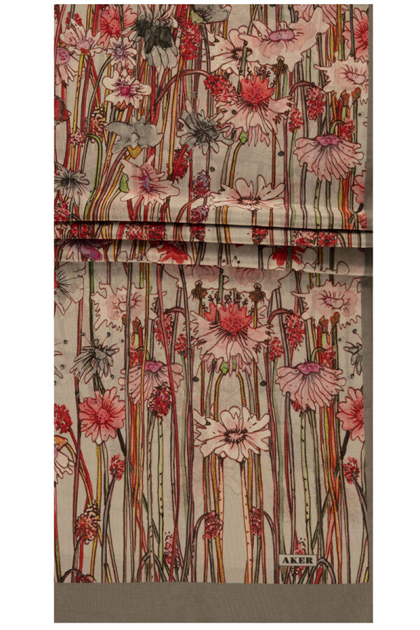 Gri 75X200 İpek Koton Şal - 1