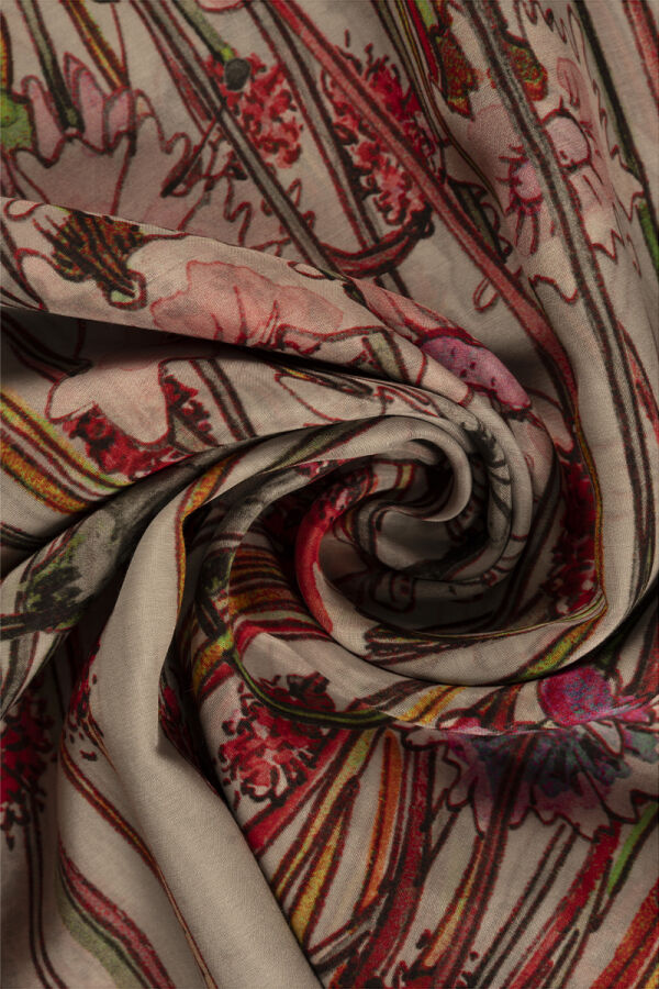 Gri 75X200 İpek Koton Şal - 2