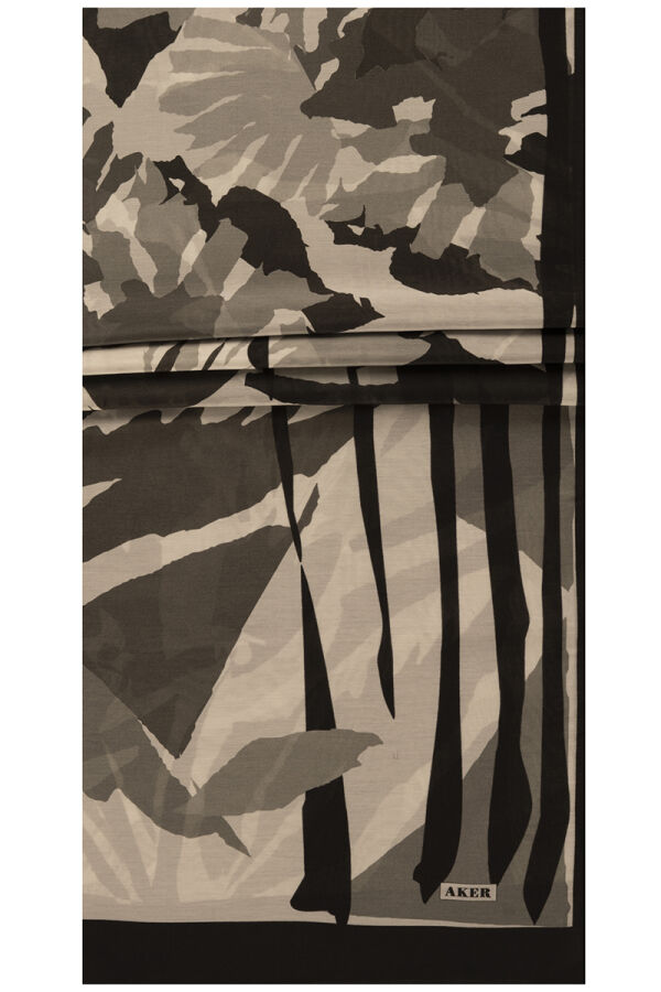 Gri 75X200 İpek Koton Şal - 1