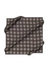 Gri 90X90 İpek Krep Saten Eşarp - 1